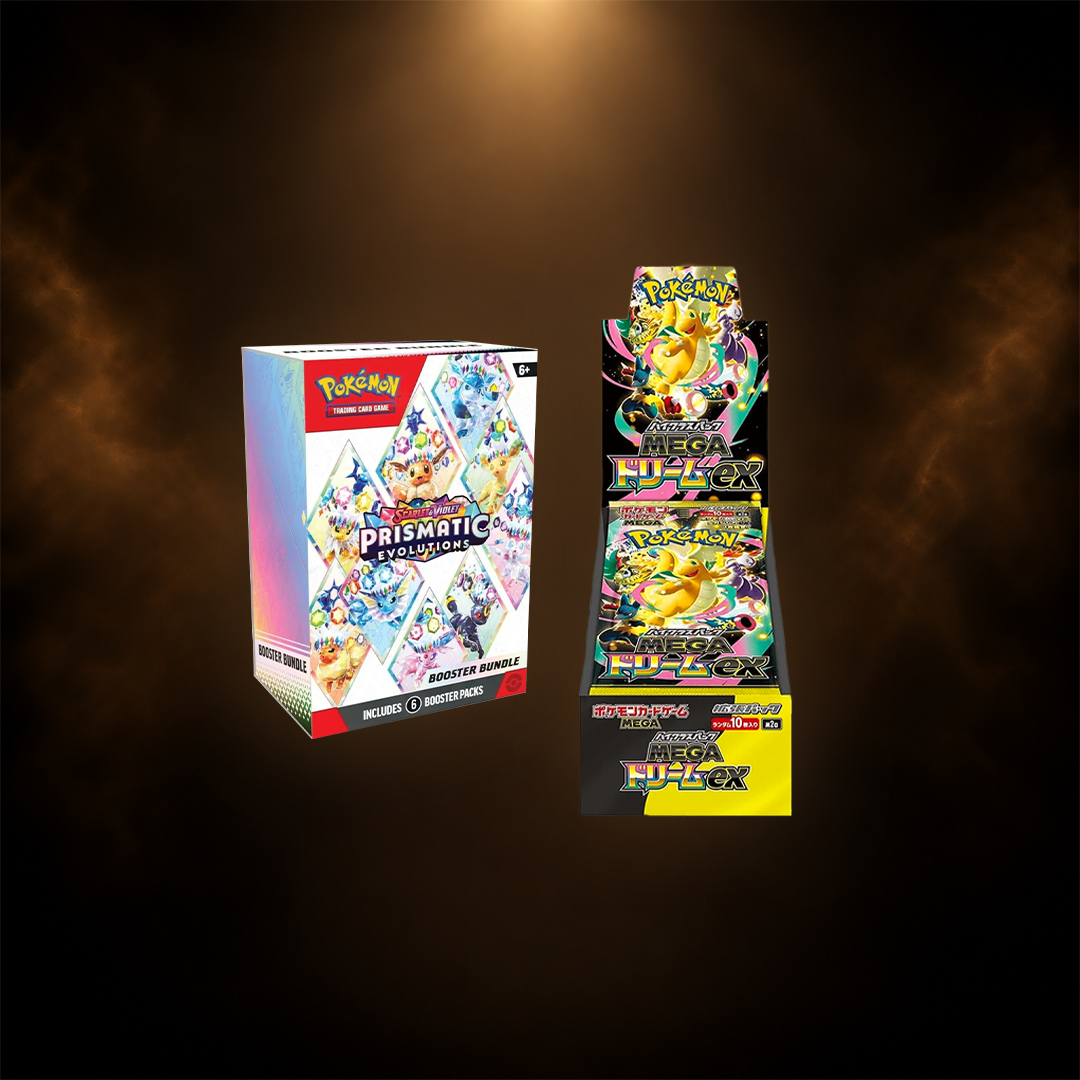 Pokémon Prismatic Evolutions & Mega Dream ex Bundle – Engelsk/Japansk