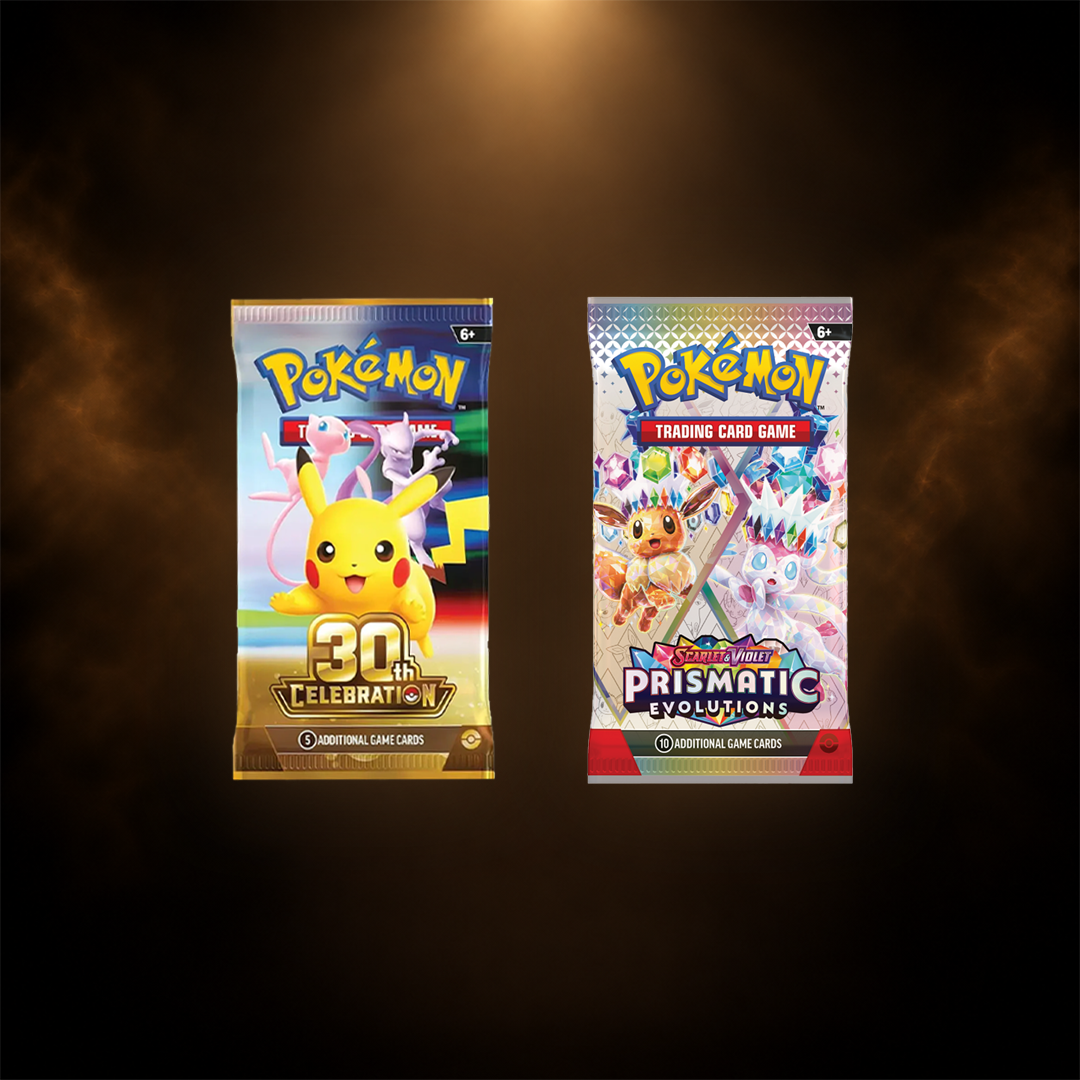 Pokémon Prismatic Evolutions & 30th Celebration Boosterpakke Bundle – Engelsk